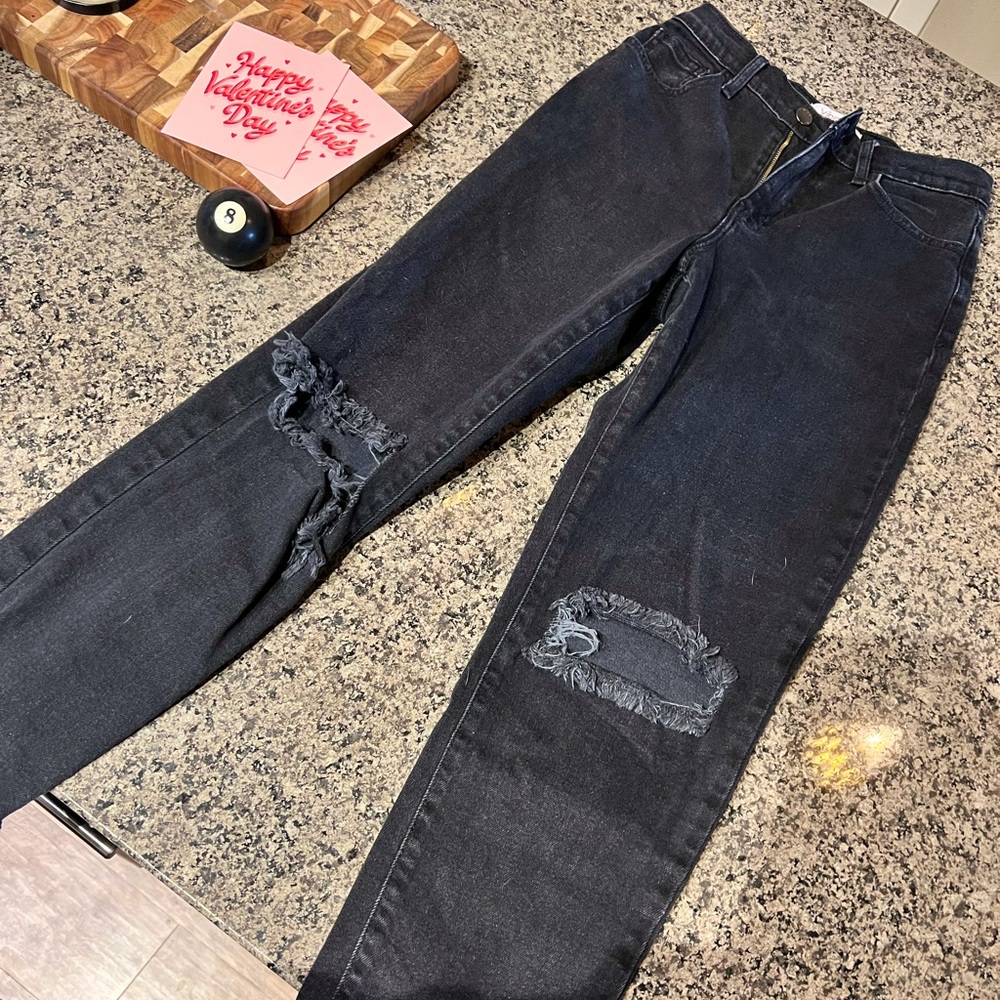 VIBRANT black jeans (skinny but loose fit skinny so comfortable)